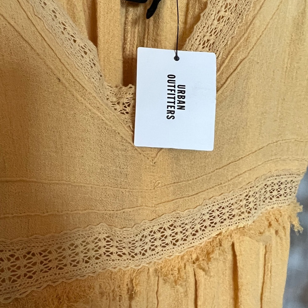 Urban Outfitters Out From Under Yellow Strappy Back Tie Dress - Picture 4 of 4